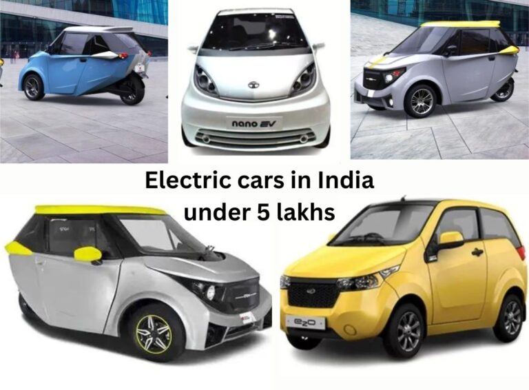 Electric cars in India under 5 lakhs